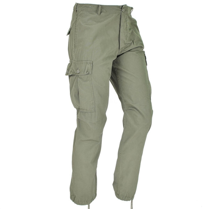 Pantalon de combat de style jungle olive terne Mil-Tec U.S. Army M64 Vietnam avec poches cargo et poignets réglables