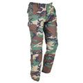 Pantalon cargo BDU de marque Mil-Tec de style militaire américain en ripstop camouflage boisé