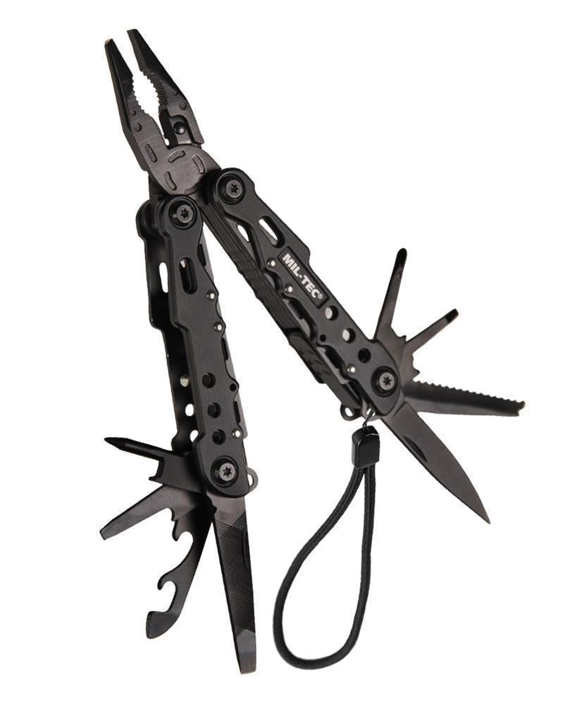 Mil-tec cobra multi-outils couteau de poche 9 outils disponibles en aluminium Black