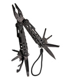 MIL-TEC Cobra Multi Tool Pocket Knife 9 Tools Available Aluminium Casing Black - GoMilitar