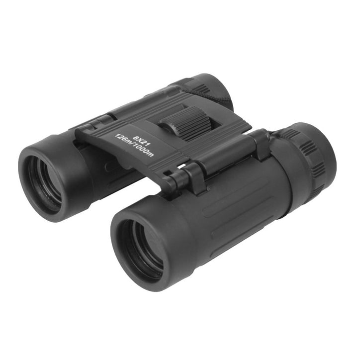 Jumelles pliables MIL-TEC Champ visuel 8x21 126m Sac en nylon inclus Noir - GoMilitar