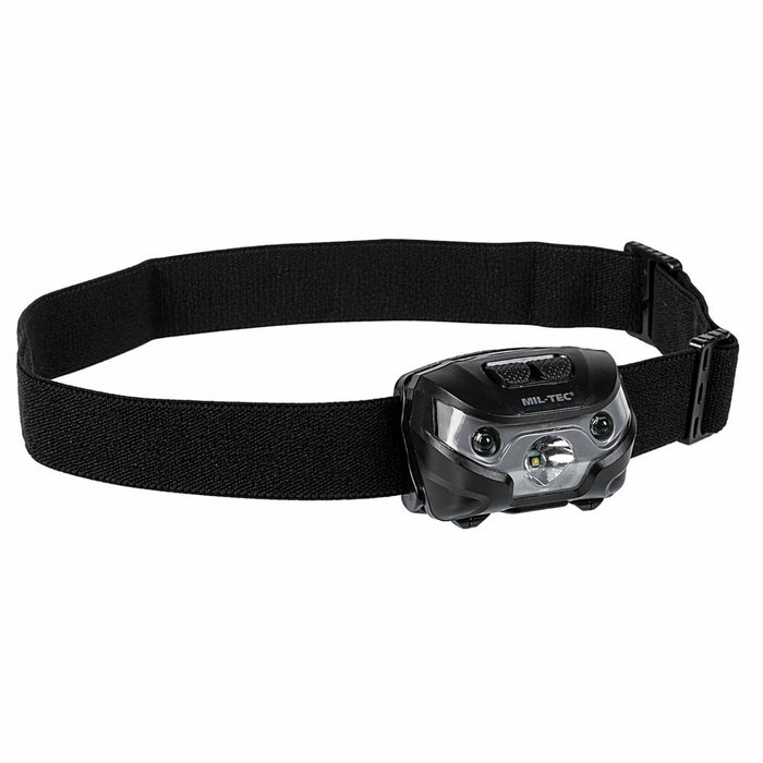 Lampe frontale MIL-TEC CREE XPE LED Lampe frontale réglable 200 lumens Lumière rouge noire - GoMilitar