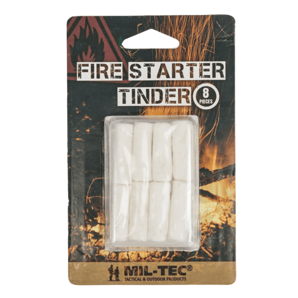 MIL-TEC Allume-feu Tinder 8 pièces Pochette étanche Camping en plein air Survie