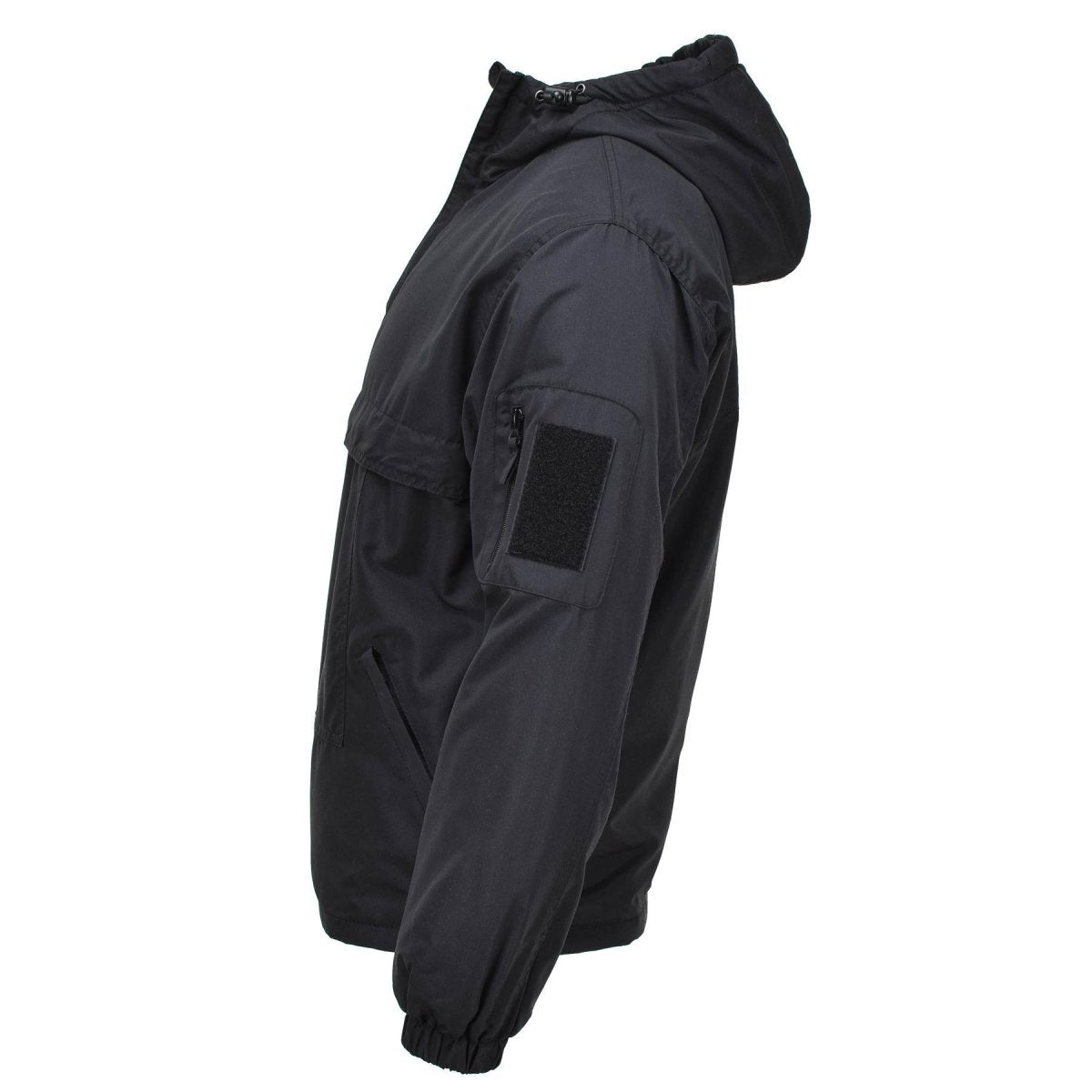 Veste militaire allemande MIL-TEC coupe-vent de combat à capuche doublée polaire noire NEUF