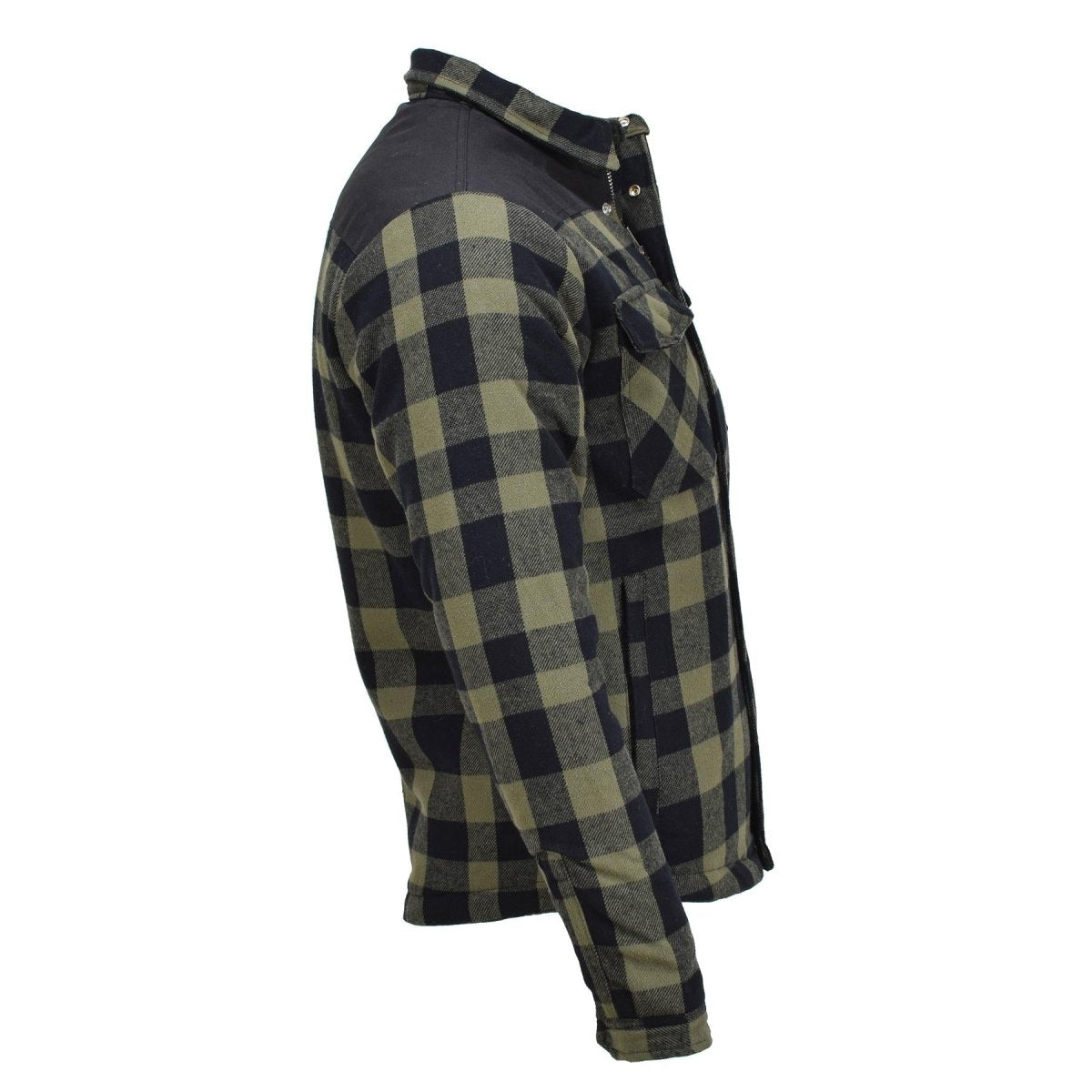 Veste de bûcheron militaire allemande MIL-TEC à carreaux à carreaux noir olive chaud NEUF