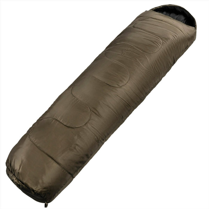 Mil-Tec Mummy Type Sleeping Bag 225cm Hollow Fiber 2 Layers Transportation Bag - GoMilitar