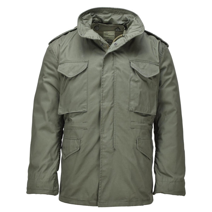 MIL - TEC Parka M65 Veste de style armée américaine Doublure thermique amovible Capuche cachée OD - GoMilitar