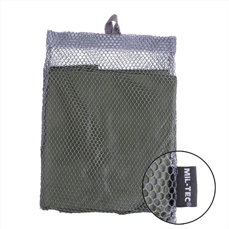 MIL-TEC Poncho Hooded Versatile Water Resistant Mesh Bag Included Black