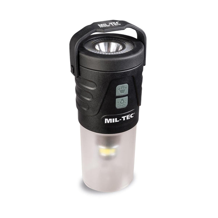 MIL-TEC Lanterne rechargeable LED Lampe de poche de camping extérieure USB - C 410 Lumen - GoMilitar