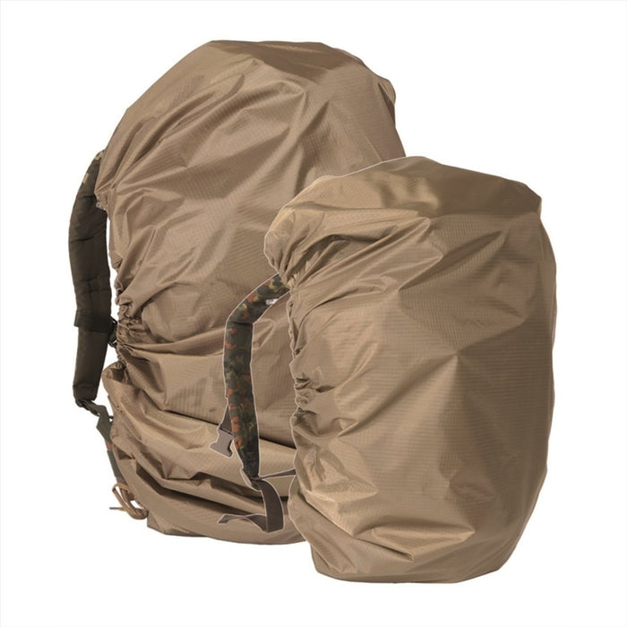 Housse de sac à dos MIL-TEC Housse de pluie réglable enduite de polyuréthane jusqu'à 80 L Coyote - GoMilitar