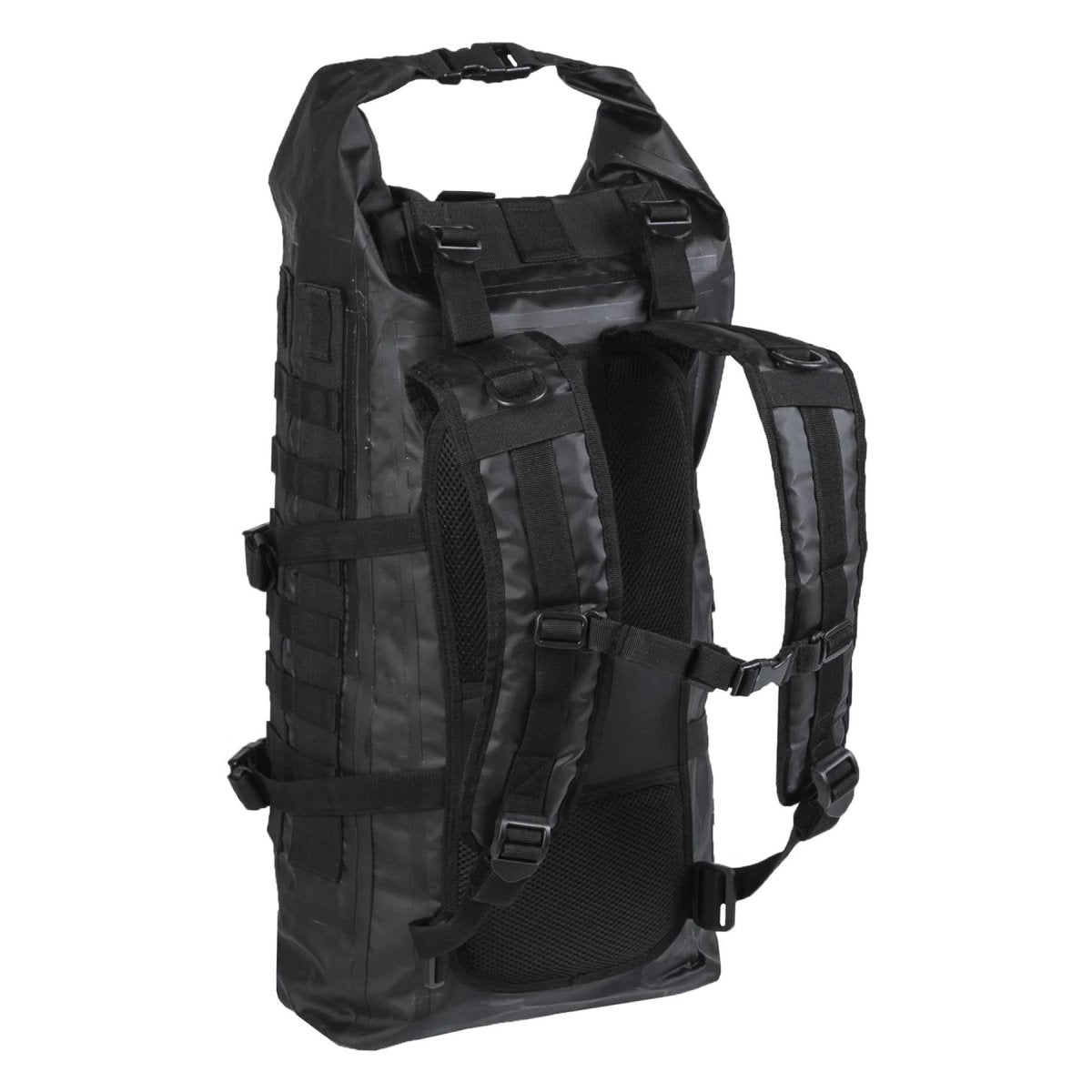 Sac à dos tactique enroulable MIL-TEC SEALS DRY-BAG étanche 35L noir