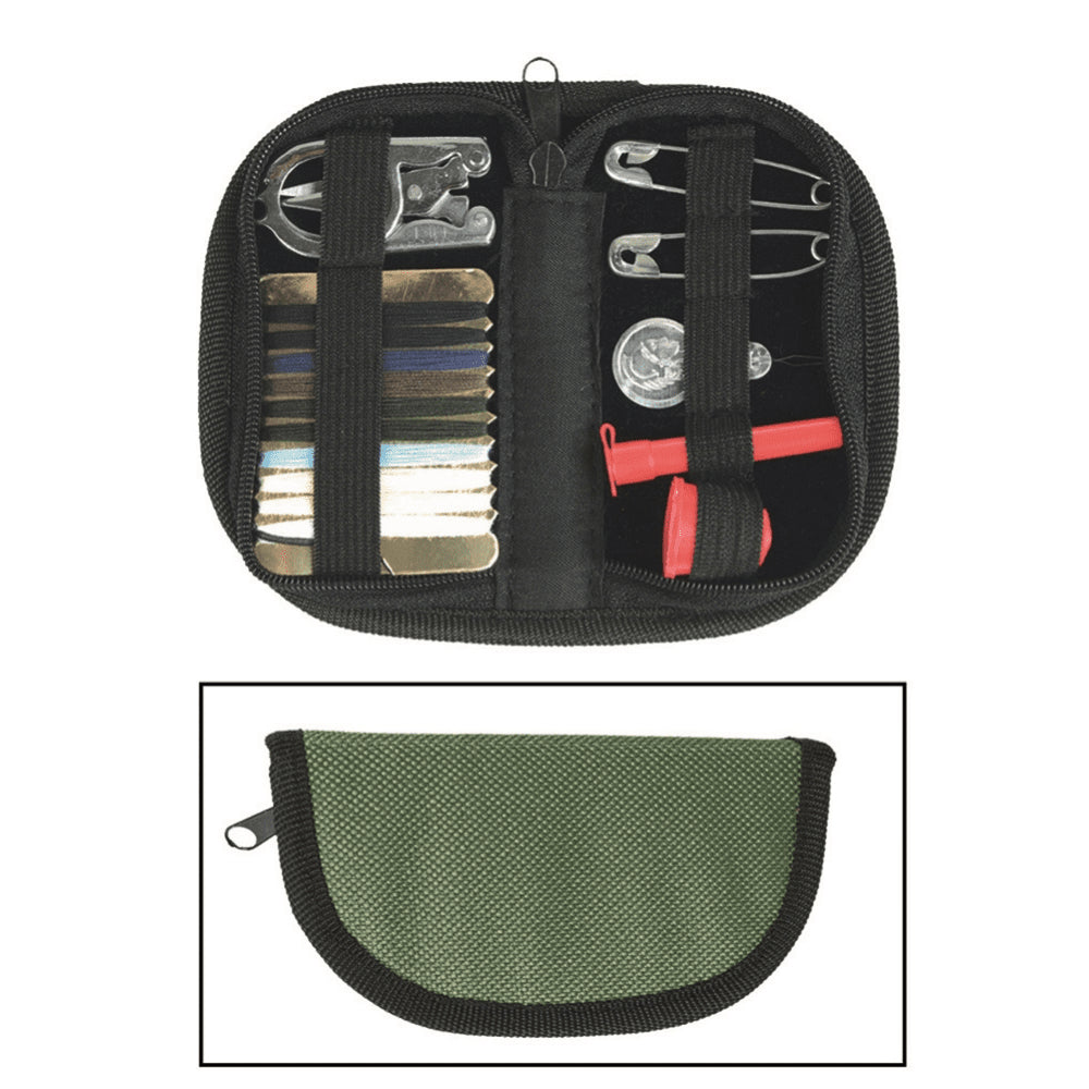 Mil-Tec Kit de couture pochette voyage camping réparation kit de survie Olive Darb