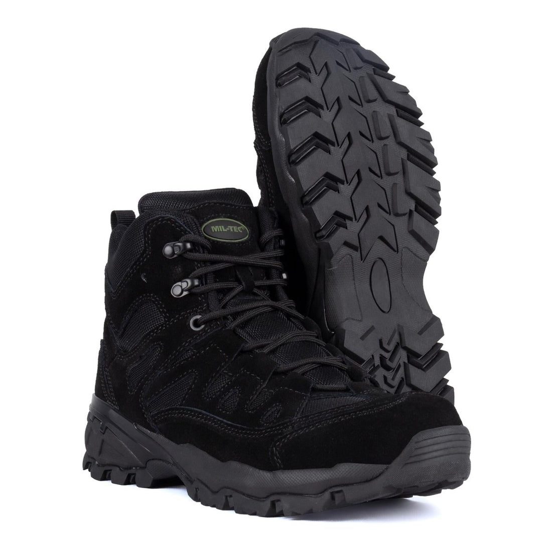 Bottes MIL-TEC SQUAD mi-mollet semelle ronde camping extérieur chaussures en daim noir