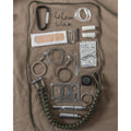 MIL-TEC Kit de Survie Grand Sifflet de Boussole d'allume-feu Paracorde de 12 m Noir