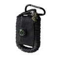 MIL-TEC Kit de Survie Grand Sifflet de Boussole d'allume-feu Paracorde de 12 m Noir