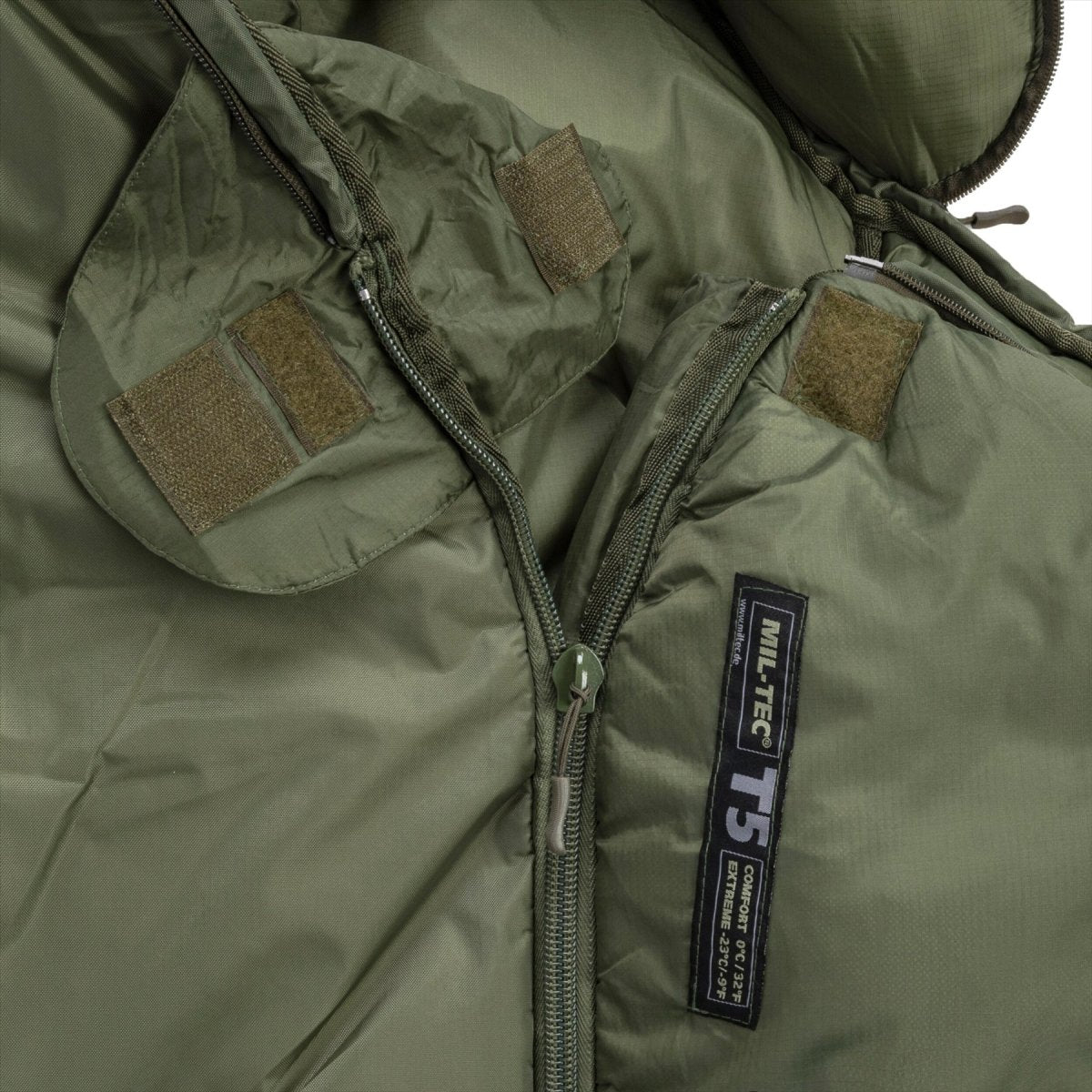 Mil-tec tactical 5 sac de couchage thermolite isolation en téflon olive en revêtement