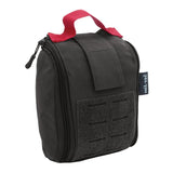 Trousse de premiers secours tactique Mil-Tec Pochette médicale noire de type taupe Pochette IFAK 25 pièces