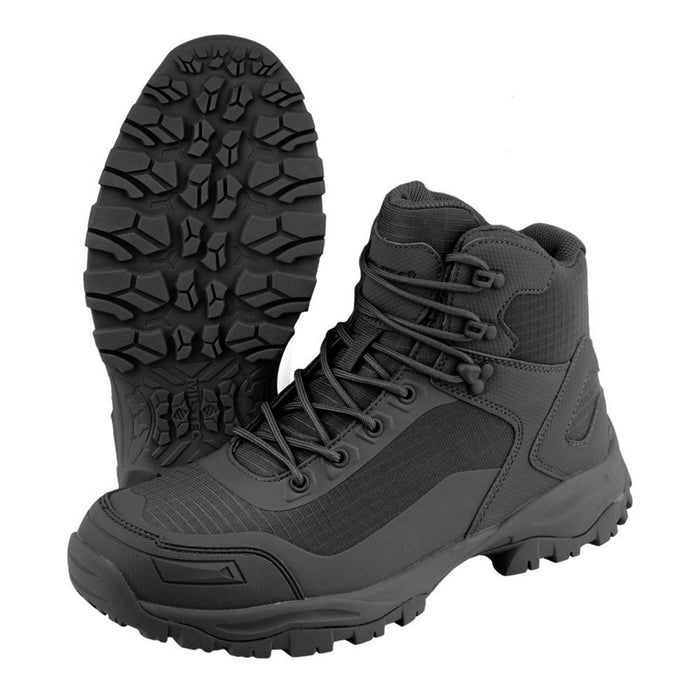 MIL - TEC bottes tactiques légères antidérapantes à lacets chaussures de randonnée en plein air noires - GoMilitar