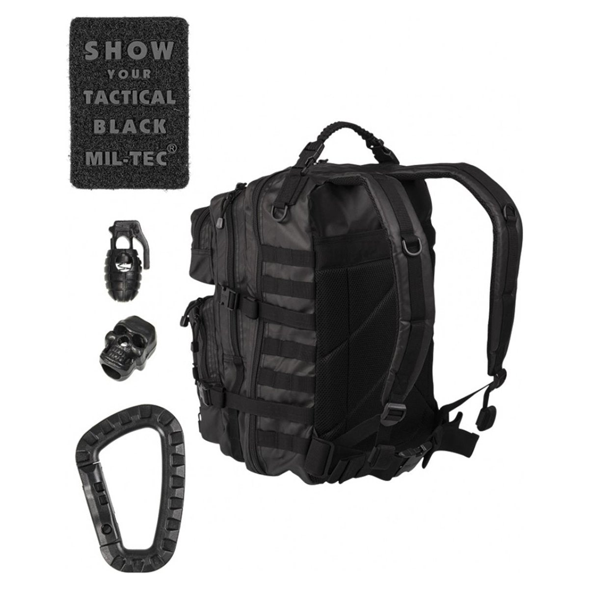 Sac à dos tactique MIL-TEC US Assault Ranger avec revêtement en PVC, sac à dos de randonnée de 36 litres