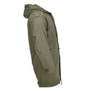 MIL-TEC U.S. military style M51 olive hooded parka with quilted detachable liner and durable cotton fabric.