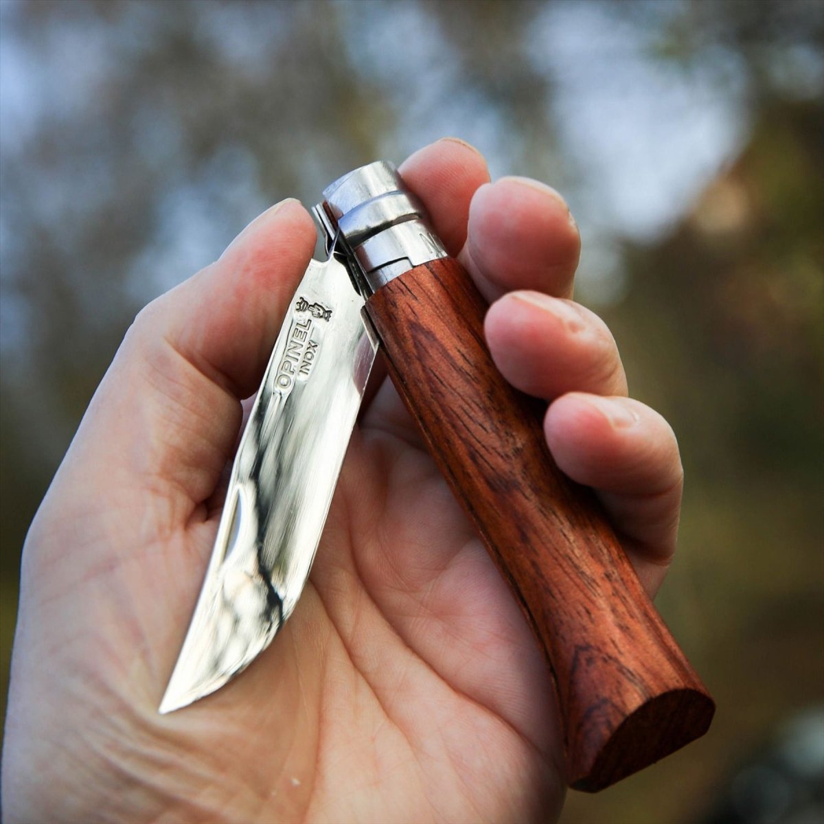 Couteau de poche pliant Opinel N°08 8,5 cm Lame Inox 12C27 Marron