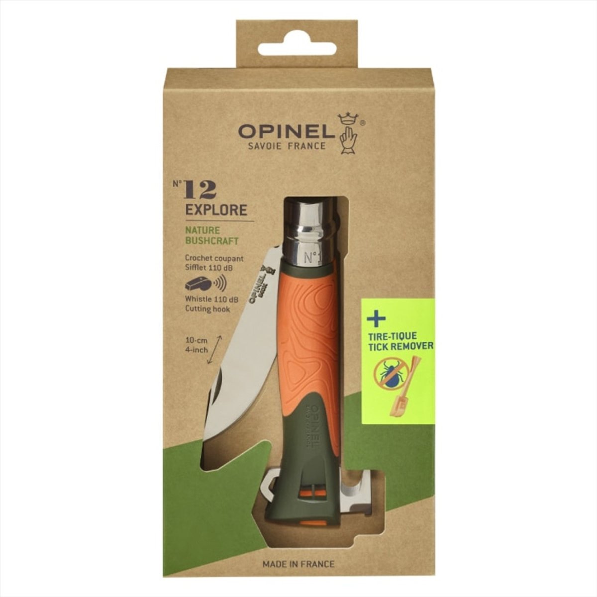 Couteau de poche pliant Opinel N°12 Explore 10 cm Lame Inox 12C27