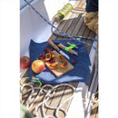 Opinel Nomand Set de Cuisine Extérieur 5 Pièces Couteau Planche Serviette Kit de Voyage Bleu