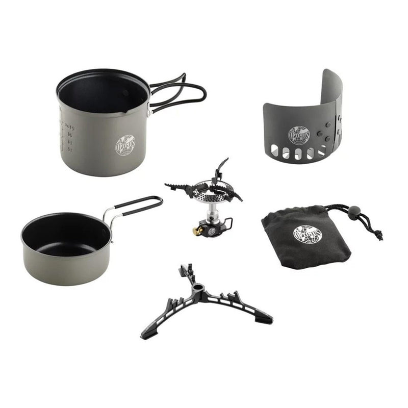 Système de cuisson de camping Optimus Elektra FE, brûleur de cuisson extérieur, poêle pare-brise