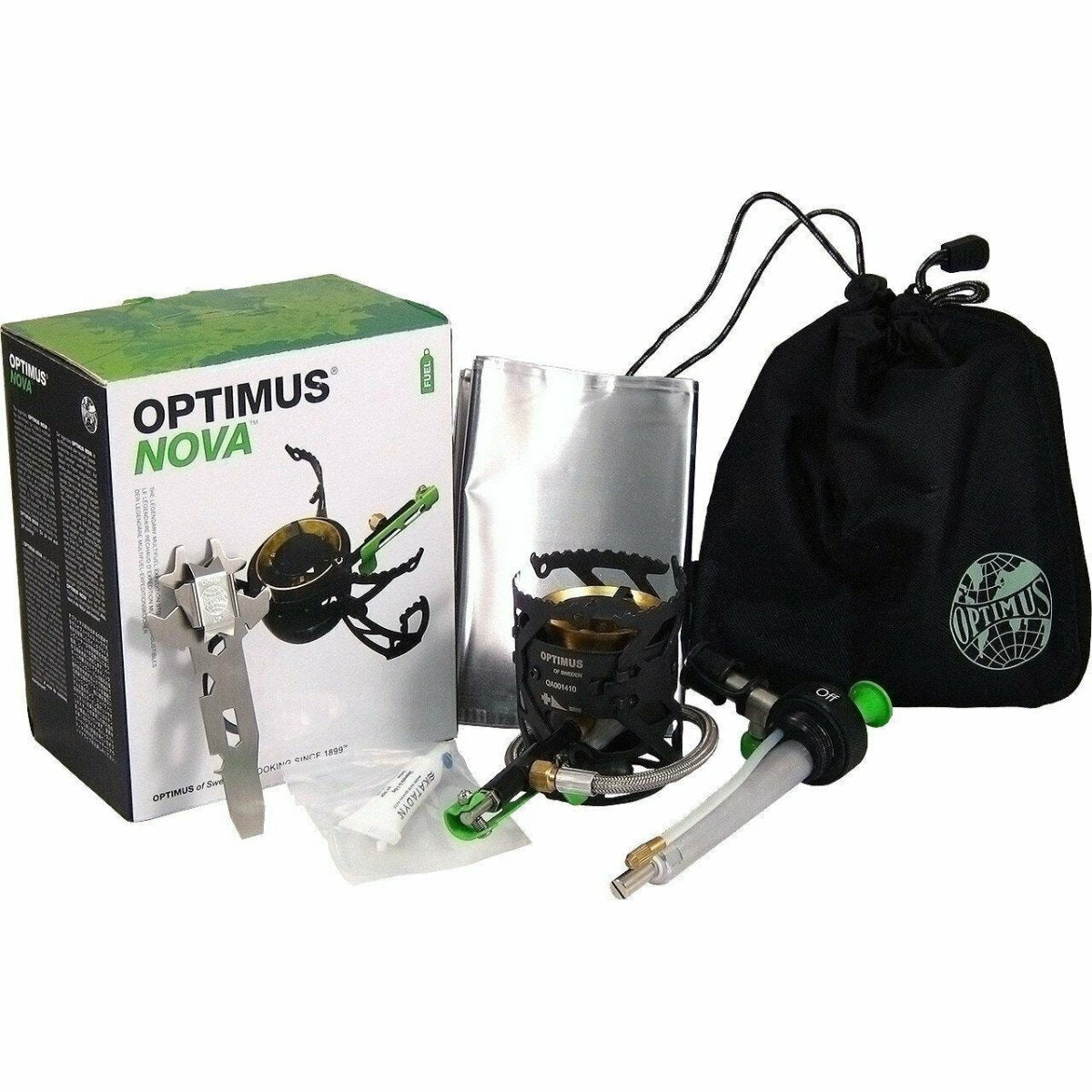 Réchaud OPTIMUS NOVA Multi-combustibles Expedition Compact Léger Base Camp Woods