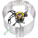 Optimus Polaris foldable lightweight camping stove with pot supports and windscreen for outdoor hiking cooking