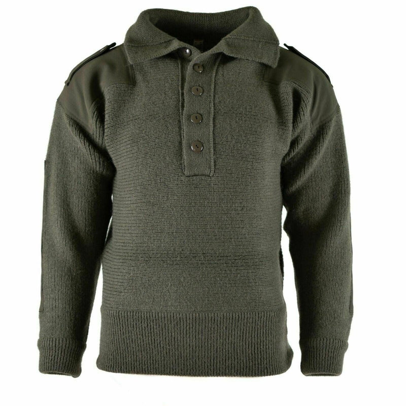 Original Austrian Army Alpine Pullover Knit sweater Olive OD Wool NEW - GoMilitar