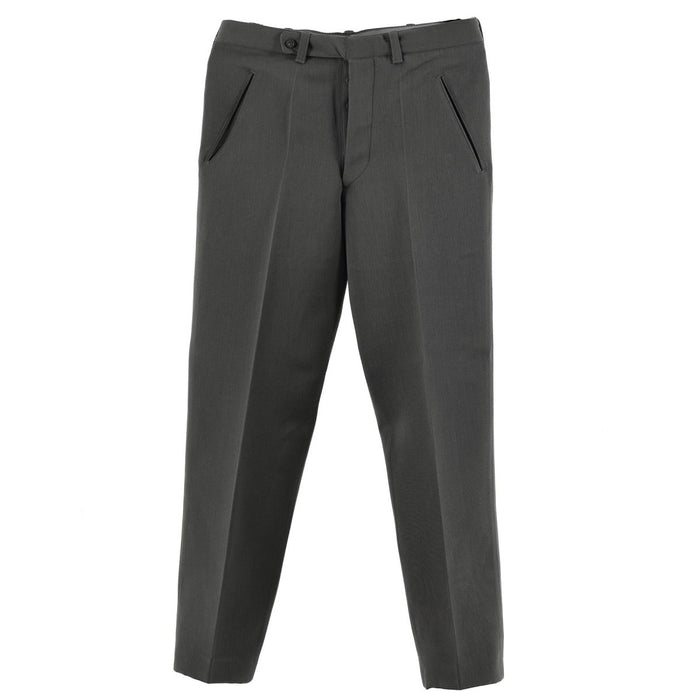 Pantalon de parade militaire gris de l'armée autrichienne d'origine avec taille réglable et passants de ceinture à l'état neuf