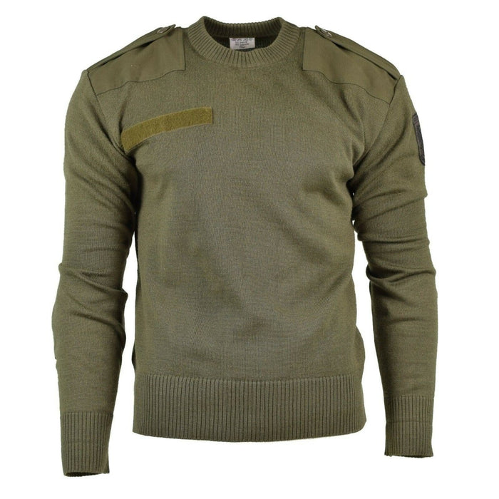 Pull original de l'armée autrichienne Jumper commando Pull en laine Olive OD NOUVEAU - GoMilitar