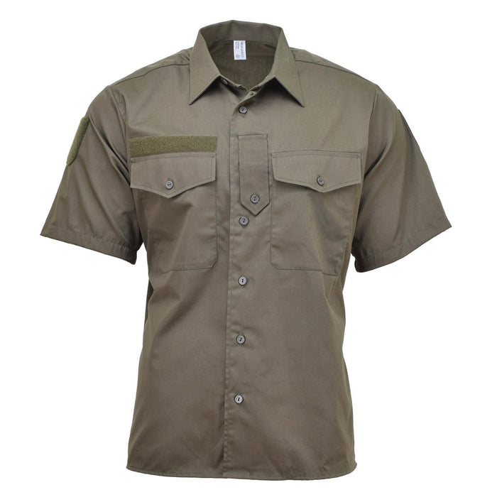 Chemise de combat légère à manches courtes vert olive originale de l'armée autrichienne M65 avec poches