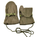 Mitaines d'hiver en laine de l'armée autrichienne originales, olive