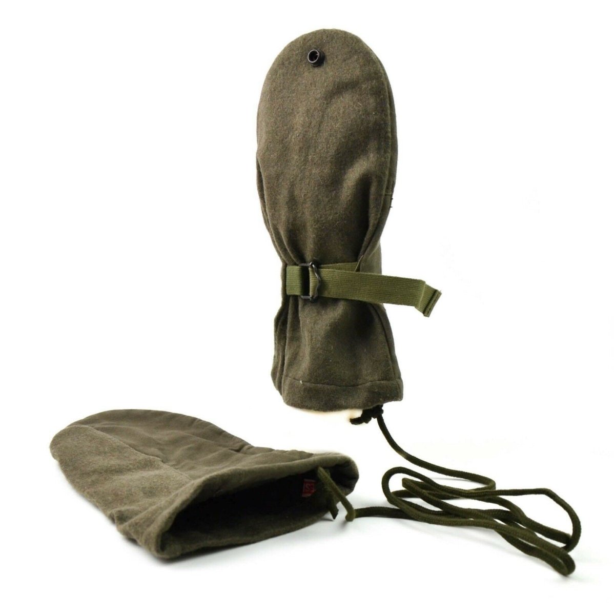 Mitaines d'hiver en laine de l'armée autrichienne originales, olive