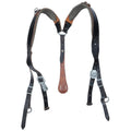 Bretelles Y-Strap originales de l'armée autrichienne en cuir véritable vintage surplus militaire