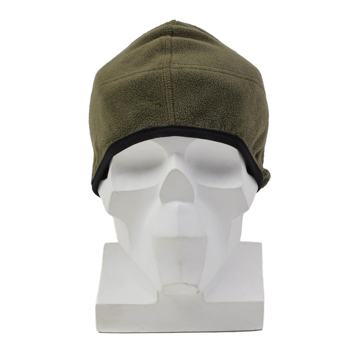 Bonnet en polaire militaire autrichien d'origine doux et chaud pour l'hiver en plein air Olive