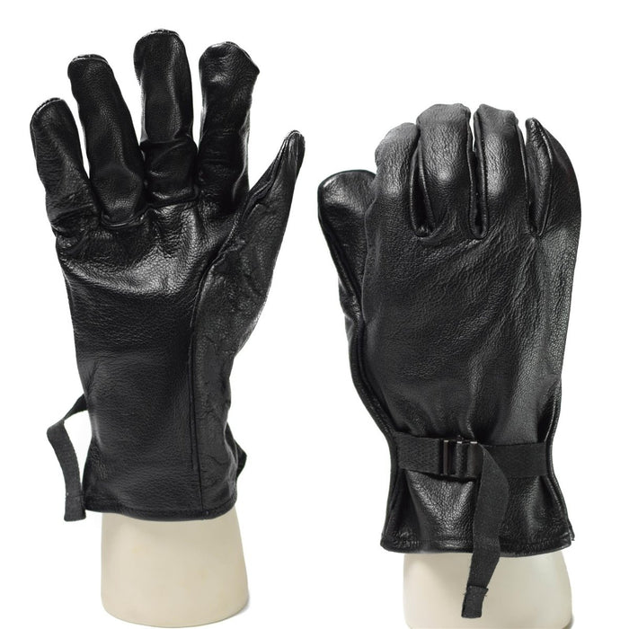Gants en cuir de soldat tactique original de l'armée belge, problème militaire noir NOUVEAU - GoMilitar