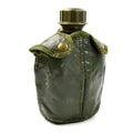 Cantine à eau militaire belge originale M1 avec couvercle, bouteille d'équipement de terrain, olive
