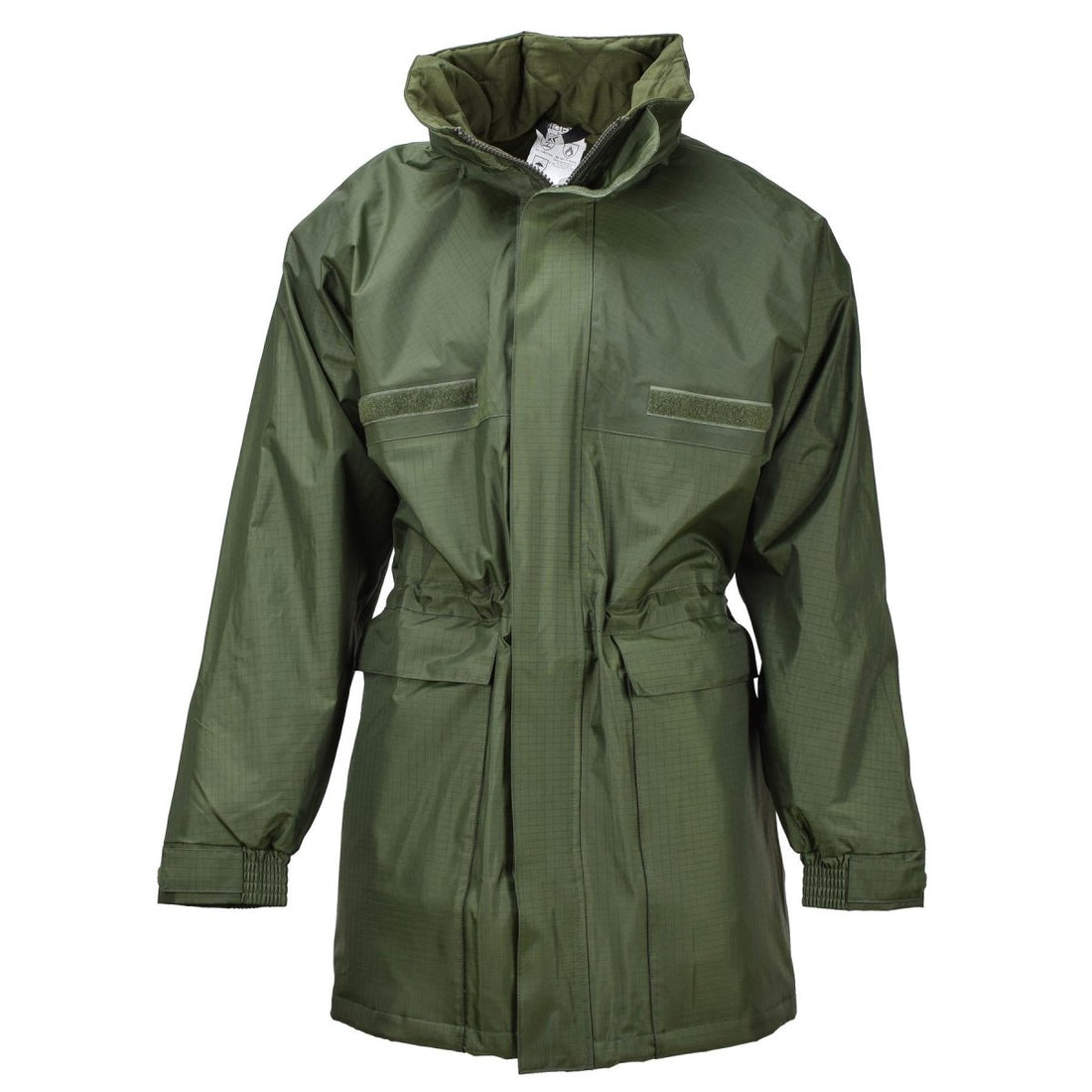 Veste longue de pluie militaire belge originale avec doublure olive imperméable NEUF