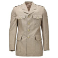Veste militaire belge d'origine avec boutons métalliques et épaulettes, kaki