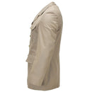 Original Belgium Military Formal Jacket Metal Buttons Shoulder Epaulettes Khaki - GoMilitar