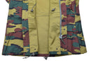 Open Original Belgium Military jigsaw camo tactical jacket showing interior lining and adjustable drawstrings