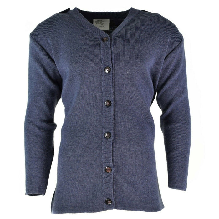 Cardigan original de l'armée britannique air force RAF pull femme laine bleu gris - GoMilitar