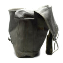 Original British Army M37 haversack in grey canvas with buckle closure and large storage capacity side bag