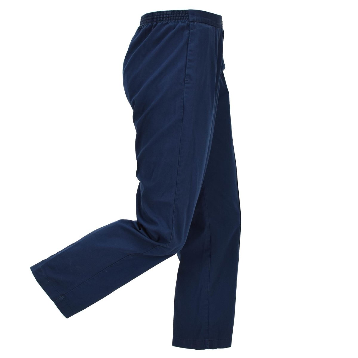 Pantalon médical original de l'armée britannique plissé sur le devant, taille élastique, bleu marine