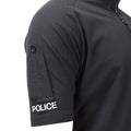 T-shirts tactiques originaux de la police de l'armée britannique à manches courtes avec fermeture éclair noire NEUF