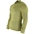 Chemise en tricot originale de l'armée britannique à fermeture éclair Sous-chemise thermique zippée Vert OD
