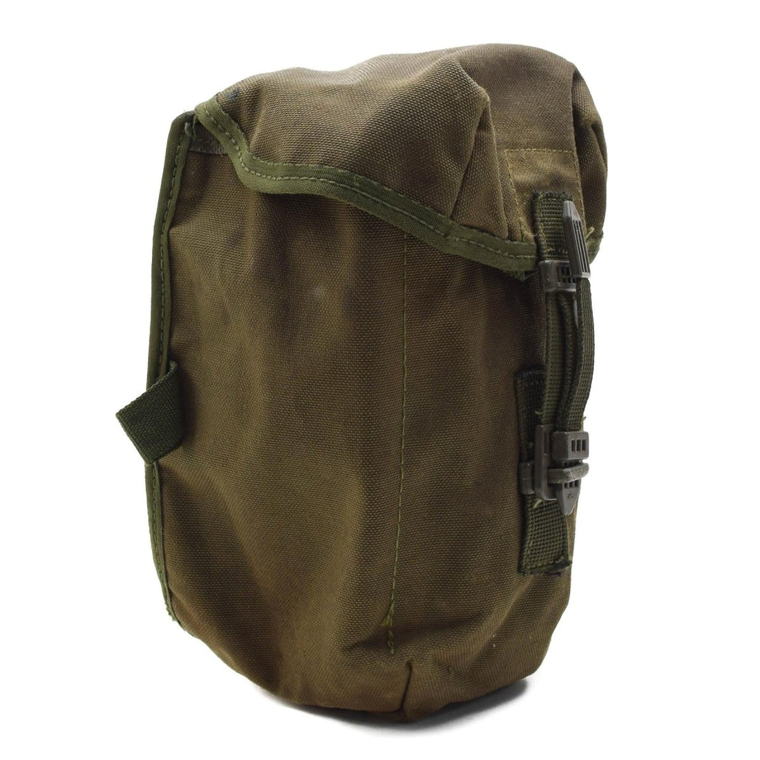 Cantine militaire britannique originale de 1 L avec couvercle à visser, pochette vintage incluse, olive